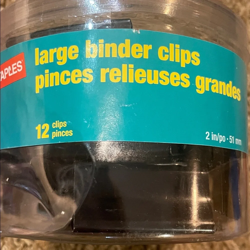Staples Black Flat Stack Stapler and Binder Clips Set